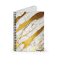Marble Gold Spiral Notebook - Ruled Line