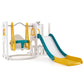 7-in-1 Toddler Swing and Slide Set L-shaped with Ladder and Basketball Hoop