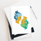 Gemini Zodiac | Colorful Geometric Portrait Notebook - Blank