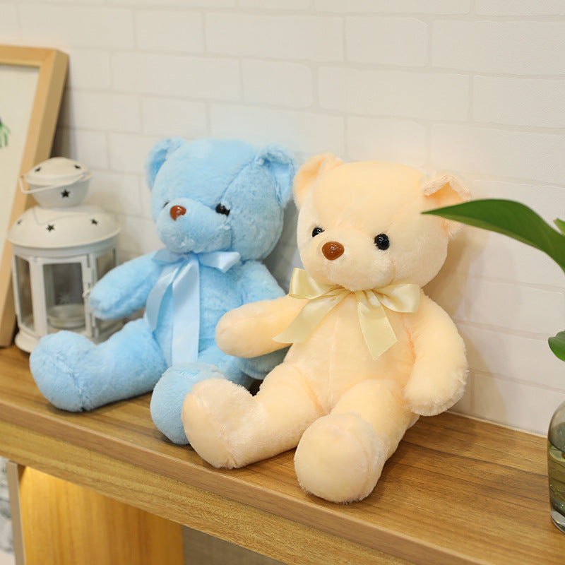 Wholesale Color Bear Wedding Grasping Machine Doll Plush Toy Doll Doll Ribbon Scarf Collar Bear