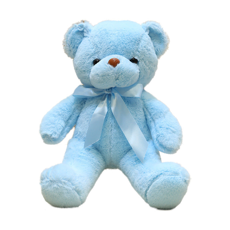 Wholesale Color Bear Wedding Grasping Machine Doll Plush Toy Doll Doll Ribbon Scarf Collar Bear