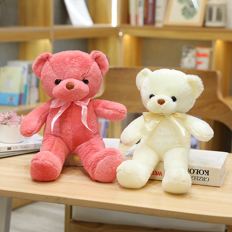 Wholesale Color Bear Wedding Grasping Machine Doll Plush Toy Doll Doll Ribbon Scarf Collar Bear