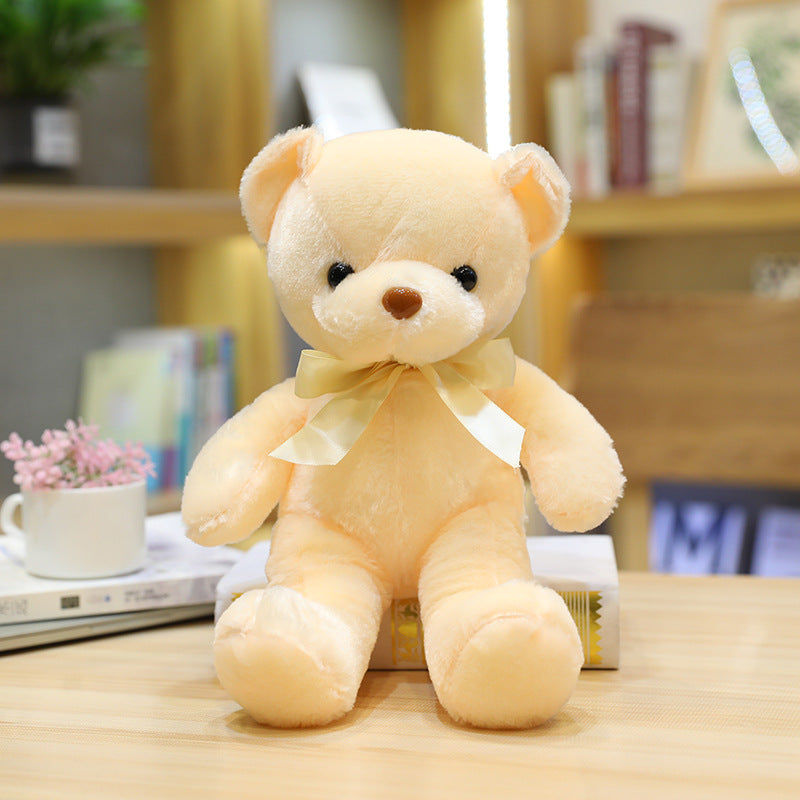 Wholesale Color Bear Wedding Grasping Machine Doll Plush Toy Doll Doll Ribbon Scarf Collar Bear