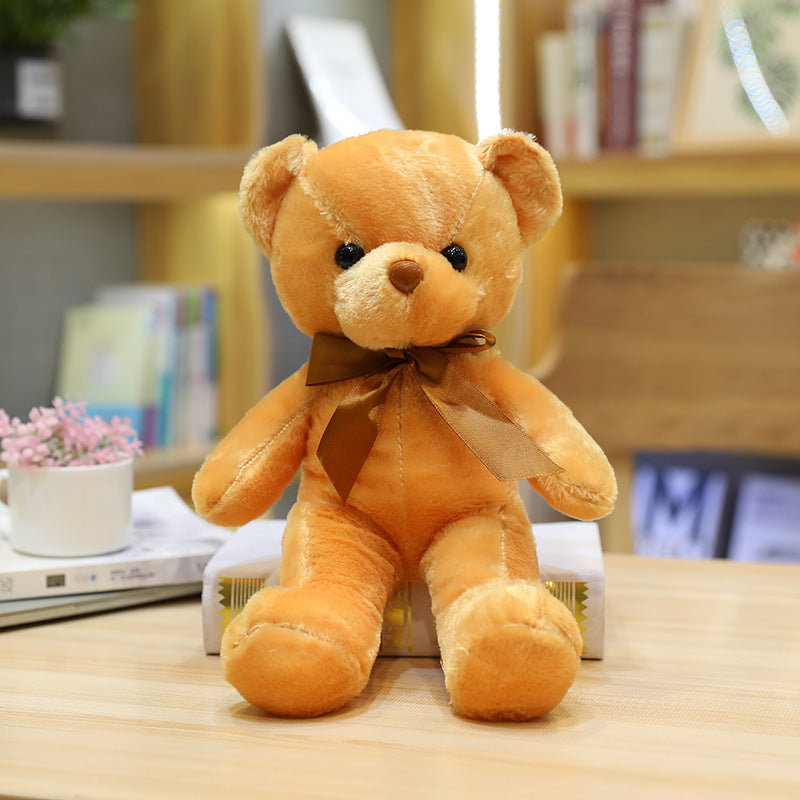 Wholesale Color Bear Wedding Grasping Machine Doll Plush Toy Doll Doll Ribbon Scarf Collar Bear