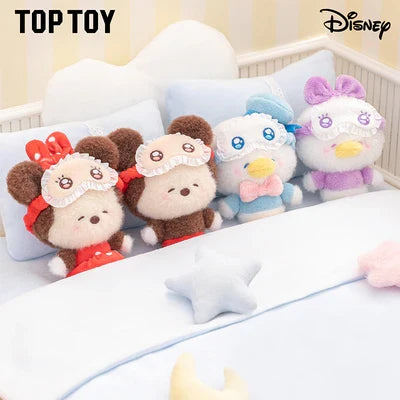 [In Stock] MINISO Disney Squinting Sleepwear Series Plush Keychains Gift Blind Box