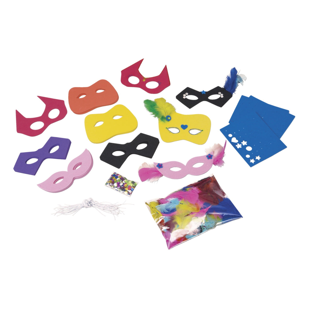 Creativity Street Colossal Craft Masks Kit, Assorted Colors &amp; Styles, Set of 24