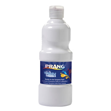 Prang Ready-to-Use Washable Tempera Paint, Pint, White