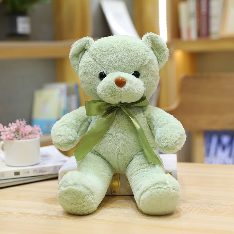 Wholesale Color Bear Wedding Grasping Machine Doll Plush Toy Doll Doll Ribbon Scarf Collar Bear
