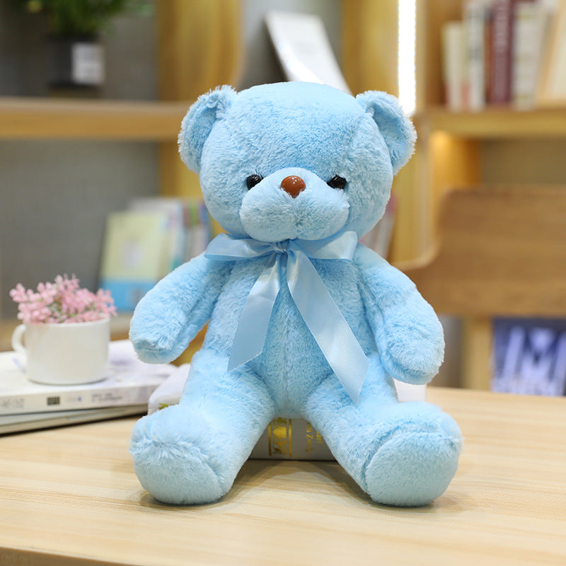 Wholesale Color Bear Wedding Grasping Machine Doll Plush Toy Doll Doll Ribbon Scarf Collar Bear