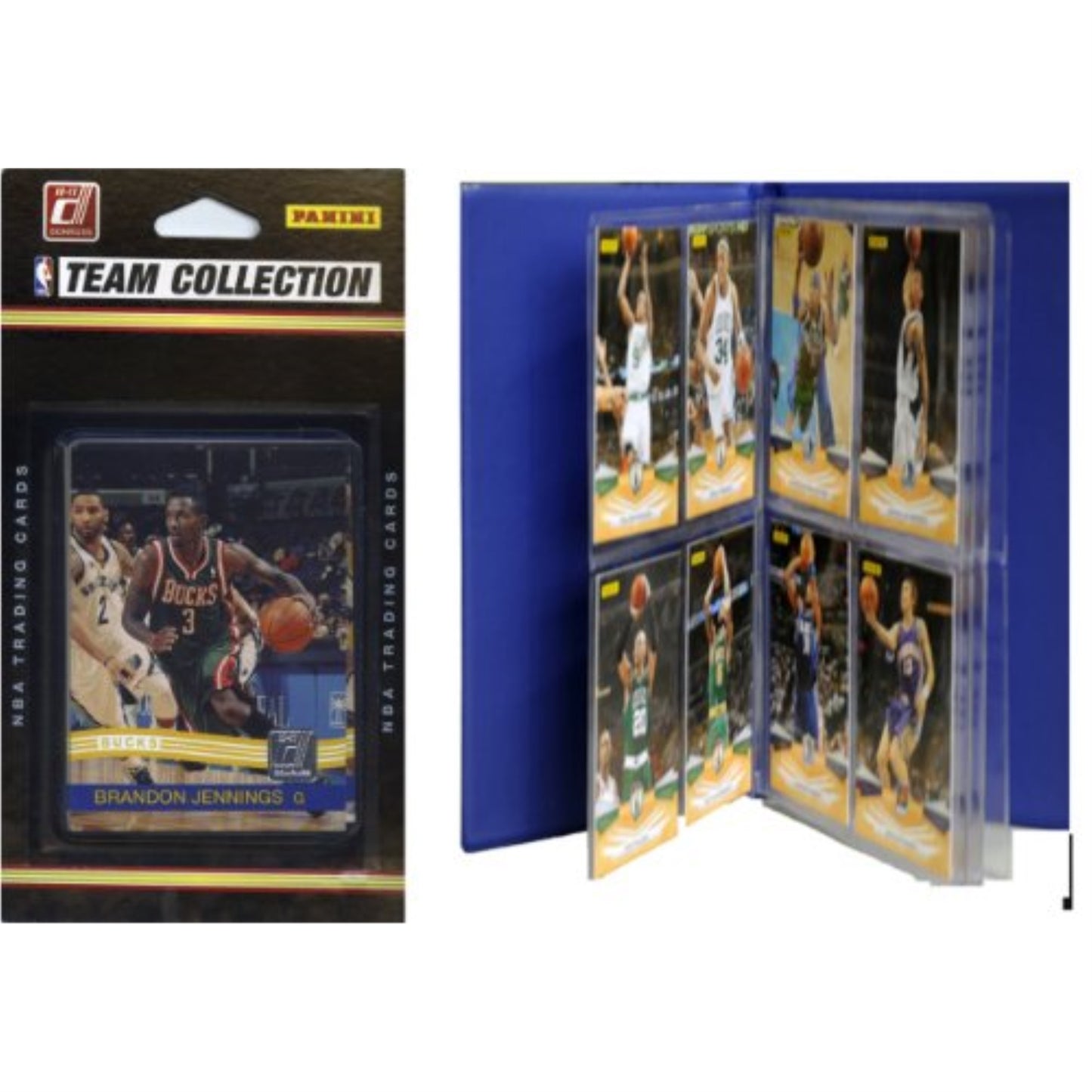 Nba Milwaukee Bucks Licensed 2010-11 Donruss Team Set Plus Storage Album