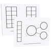 Didax Educational Resources Write-On Wipe-Off Five and Ten-Frame Mats, Set of 10
