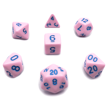 Cotton Candy – Pink & Blue 7-Piece Acrylic D&D Dice Set