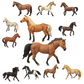 Cross-border Solid Simulation Horse Model Toy Quart Horse White Horse Pony Scene Accessories Children's Toys Early Education