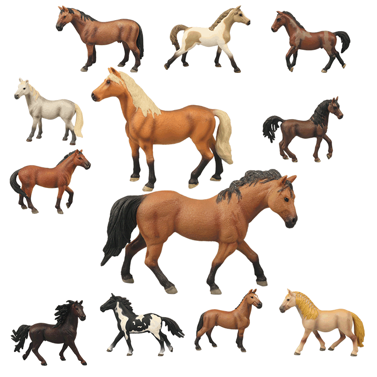 Cross-border Solid Simulation Horse Model Toy Quart Horse White Horse Pony Scene Accessories Children's Toys Early Education