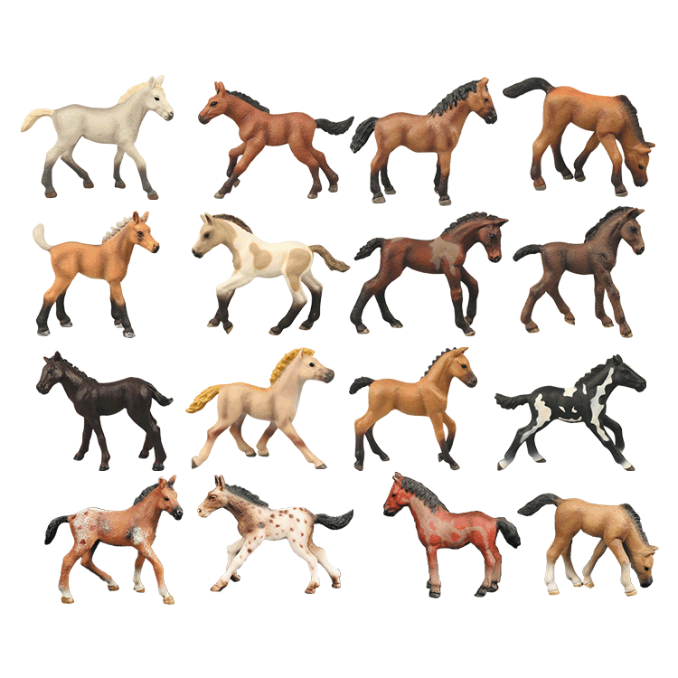 Cross-border Solid Simulation Horse Model Toy Quart Horse White Horse Pony Scene Accessories Children's Toys Early Education