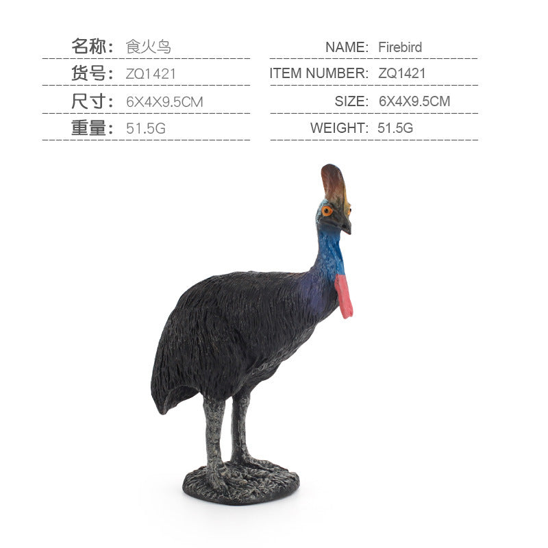 Simulated Real Wild Animal Bird Model, Diamond Parrot, Flamingo, Bird, Bird, 9-Piece Figure Set