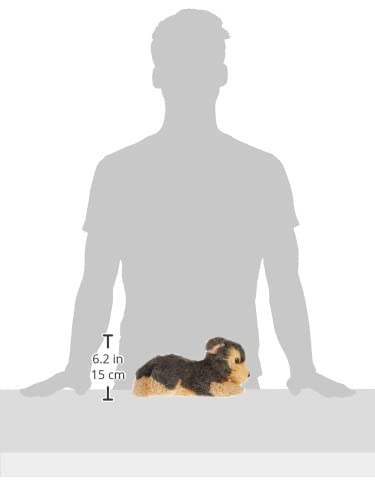 Aurora Adorable Flopsie Yorky Stuffed Animal - Playful Ease - Timeless Companions - Gray 12 Inches