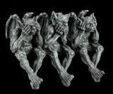 Ptc 5 Inch Gargoyle See, Hear, Speak No Evil Shelf Sitters Statue Figurine