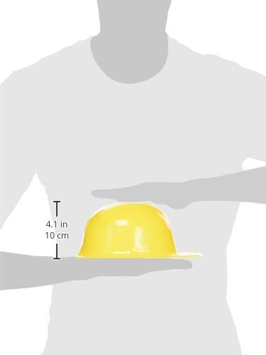 Rhode Island Novelty Child Size Plastic Yellow Construction Hat, 12 Hats Per Order