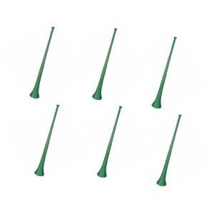 Vuvuzela - South African Horn, Green (Pack of 6)