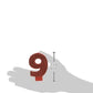Amscan 9 Glitter Numeral Candle, 3 1/4, Red