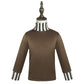 Cekalue Kids Cosplay Costume Tops Straps Pants Stockings Chocolate Stripe Worker Uniform Set Halloween Cosplay Outfits