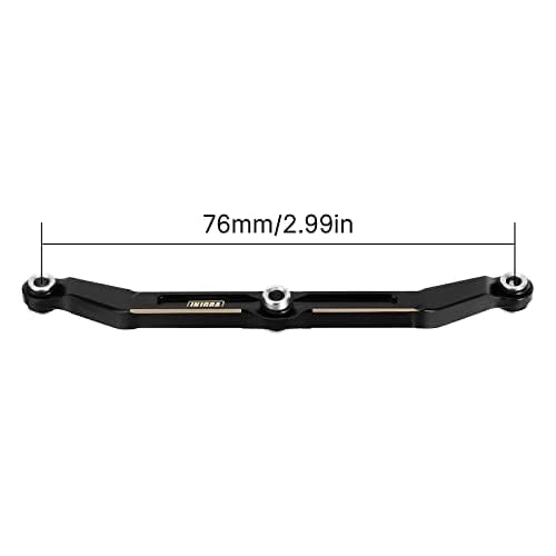 INJORA Brass Diff Cover and Steering Link Kit for TRX4M 1/18 RC Crawler Upgrade Parts,Black
