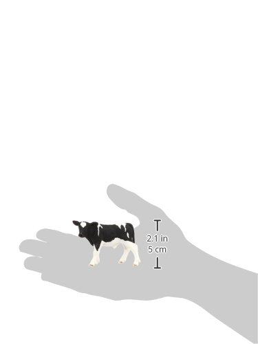Schleich Farm World, Farm Animal Toys For Kids And Toddlers, Black And White Baby Holstein Cow Toy, Ages 3+, Multicolor, 2 Inch