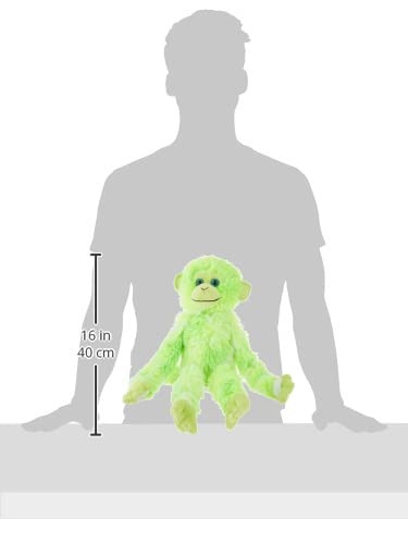 WILD REPUBLIC Hanging Monkey Plush Toy, 22" Vibe Green Stuffed Animal, Polyester, Model 23080