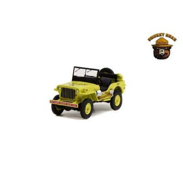 Greenlight 38020A Bright Green Help Smokey Prevent Forest Fires Smokey Bear Series 1 1 By 64 Scale Diecast Model Car For 1942 Willys Mb Jeep