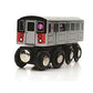 MUNI PALS Wooden Railway NYC Subway Car 7 - Red, 5.25" x 2" x 1.25", Model 011107, Quality Wood Construction