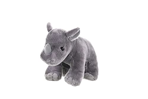 Wild Republic Rhino Baby Plush Stuffed Animal, 8 Inches Grey Cuddlekins, Soft Polyester Toy for Kids