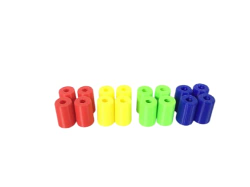 Replacement Pieces Compatible With Trouble Board Game Parts Movers Pawns Pegs -16 Red Green Blue Yellow