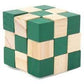 Cubeskool Wooden Snake Cube Puzzle Toy In Green Pack Of 2