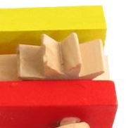 Judaica Place Small Wood Noise Maker Gragger (5.5") - Colorful Purim Toy