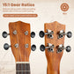 21 Inch Soprano Mahogany Wooden Ukelele Set with Adjustable Strap