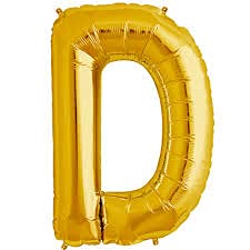 Events Framer D gold foil balloon 16 inch