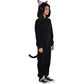 Amscan Stunning Black Cat Zipster Costume For Girls (Medium 8-10) - 1 Pc - Unique, Cute & Cozy - Perfect For Halloween & Cosplay