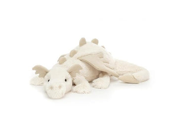 Jellycat Snow Dragon Stuffed Animal, Huge 26 Inches | Mythical Plush Toy | Classic Children'S Gift