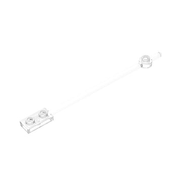 Classic Bulk Sticks Bar, Clear Bar 12L with 1x2 Plate End Hollow Studs and 1x1 Round,100 Pieces Clear Sticks, Compatible with Le