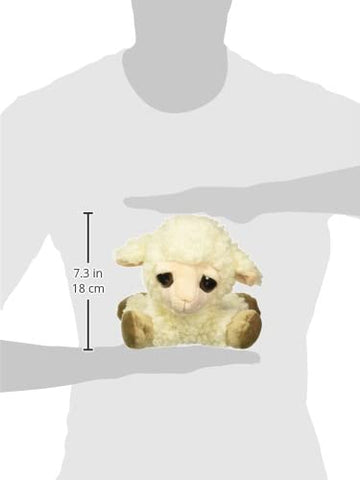 Aurora® Enchanting Dreamy Eyes™ Lea Lamb Stuffed Animal - Captivating Gaze - Aesthetic Appeal - White 10 Inches