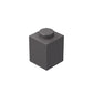 Classic Brick Block Bulk, Dark Gray Bricks 1X1, Building Bricks Flat 100 Piece, Compatible With Lego Parts And Pieces: 1X1 Dark 