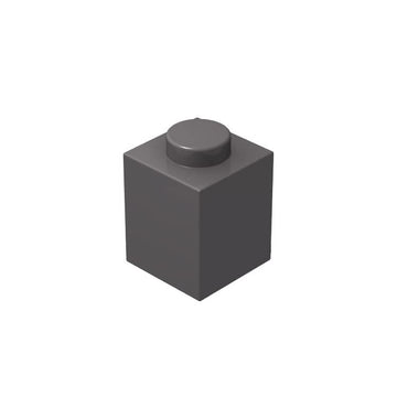 Classic Brick Block Bulk, Dark Gray Bricks 1X1, Building Bricks Flat 100 Piece, Compatible With Lego Parts And Pieces: 1X1 Dark 