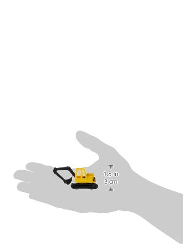 Siku 0801, Excavator, Metal/Plastic, Yellow/Black, Movable Excavator Arm, Rotating Cabin