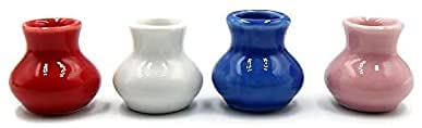 Mixed 4 Color Hand Paint Vases Dollhouse Miniatures Ceramic Garden Flower Supply 1 Shop for You No 37