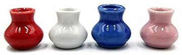 Mixed 4 Color Hand Paint Vases Dollhouse Miniatures Ceramic Garden Flower Supply 1 Shop for You No 37