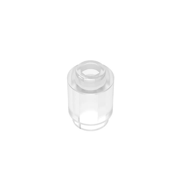 Classic Brick Block Bulk, 1x1 Full Transparency Round Brick, 100Piece Round Brick Compatible with Lego Parts and Pieces 3062(Col