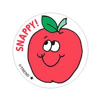 Snappy!/Apple Scent Retro Stinky Stickers by Trend; 24 Seals/Pack  Authentic 1980s Designs!