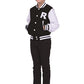 Child Letterman Jacket:Black S