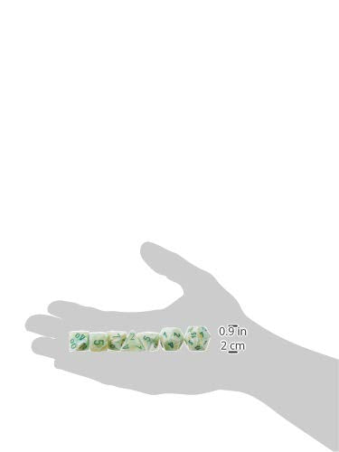Chessex CHX27409 Dice-Marble Dark Green Set